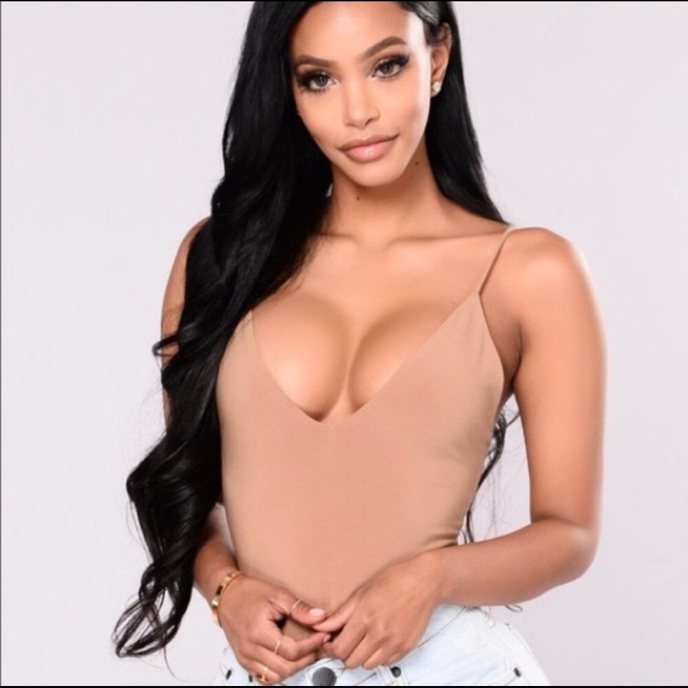 XS Nude FashionNova bodysuit
